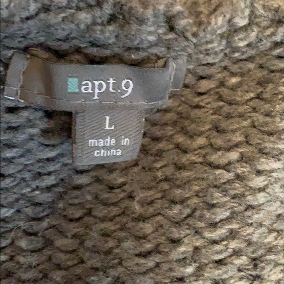 Apt. 9 open wrap cowl wrap sweater with silk tie - Picture 4 of 5